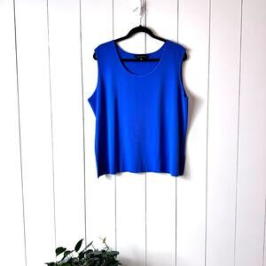 Ming Wang Vibrant Blue Sleeveless Top